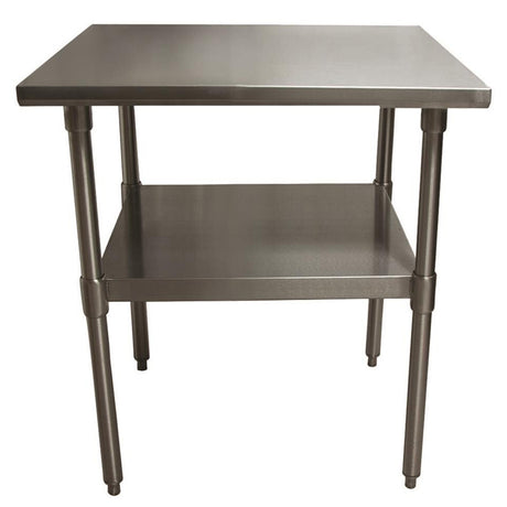 BK Resources CTT-2424 16 Gauge Stainless Steel Work Table Steel with Galvanized Undershelf 24"Wx24"D