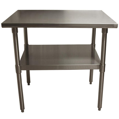 BK Resources CTT-3636 16 Gauge Stainless Steel Work Table with Galvanized Undershelf 36"Wx36"D