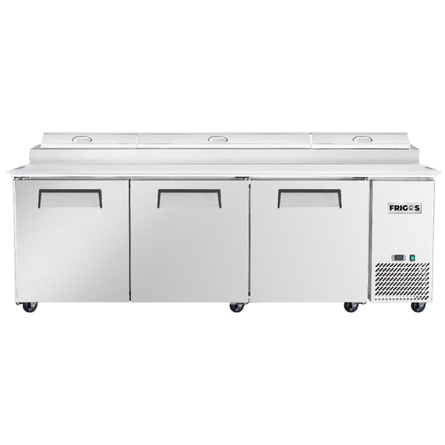 Frigos Platinum FG-PZPTS-93 93 3 Door Refrigerated Pizza Prep Table