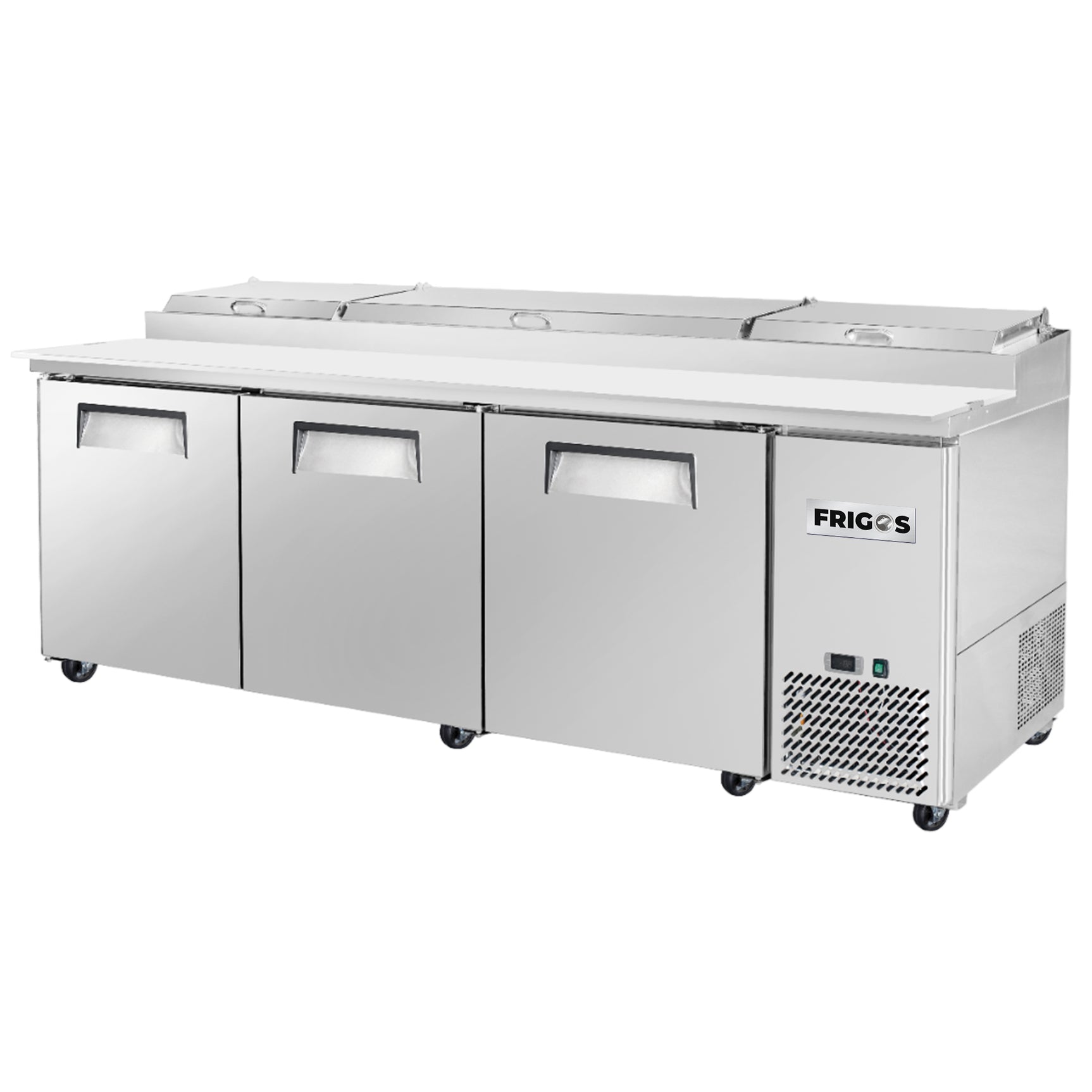 Frigos Platinum FG-PZPTS-93 93 3 Door Refrigerated Pizza Prep Table