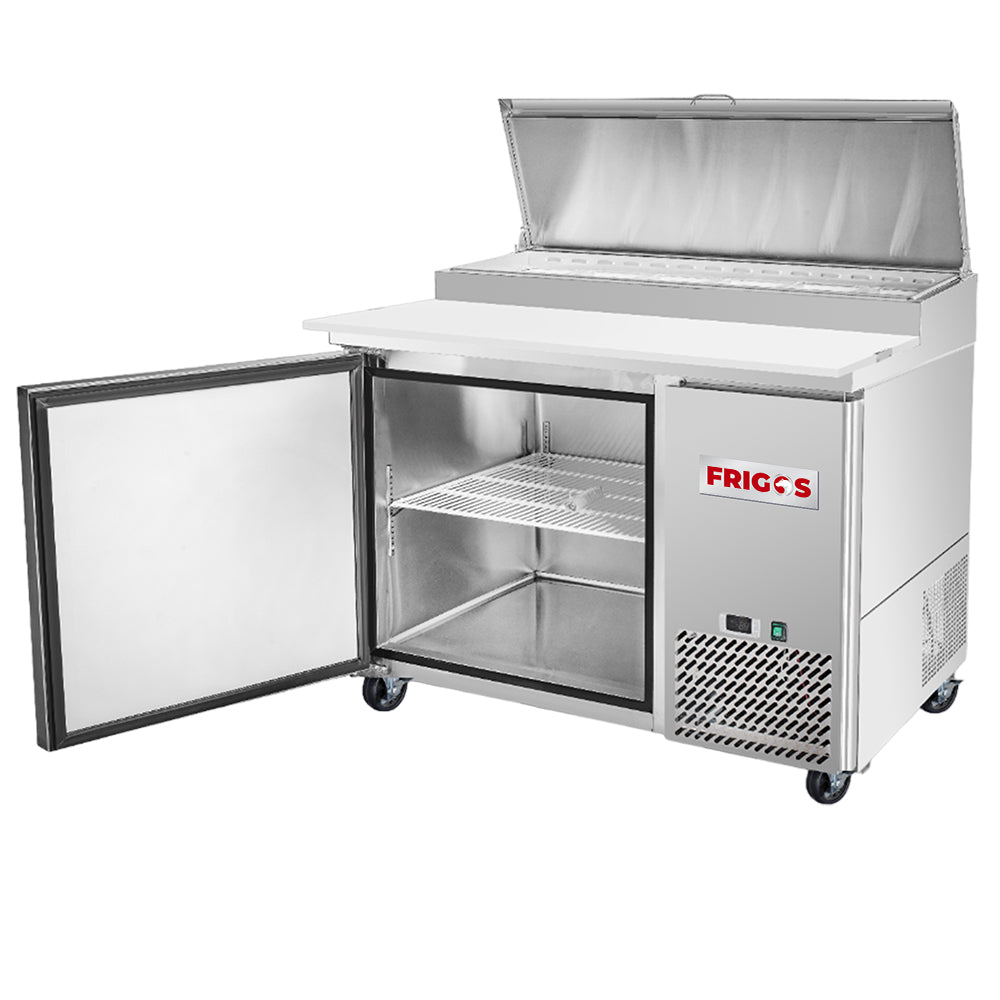 Frigos Value Series FGV-PZPT-44 44" 1 Door Refrigerated Pizza Prep Table