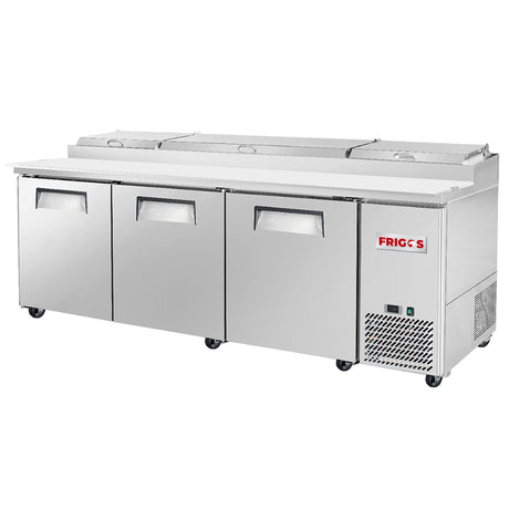 Frigos Value Series FGV-PZPT-93 93" 3 Door Refrigerated Pizza Prep Table