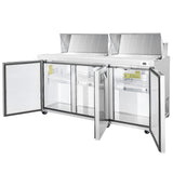 Frigos Value Series FGV-SWPT-72-MT 72" 3 Door Mega Top Refrigerated Sandwich Prep Table