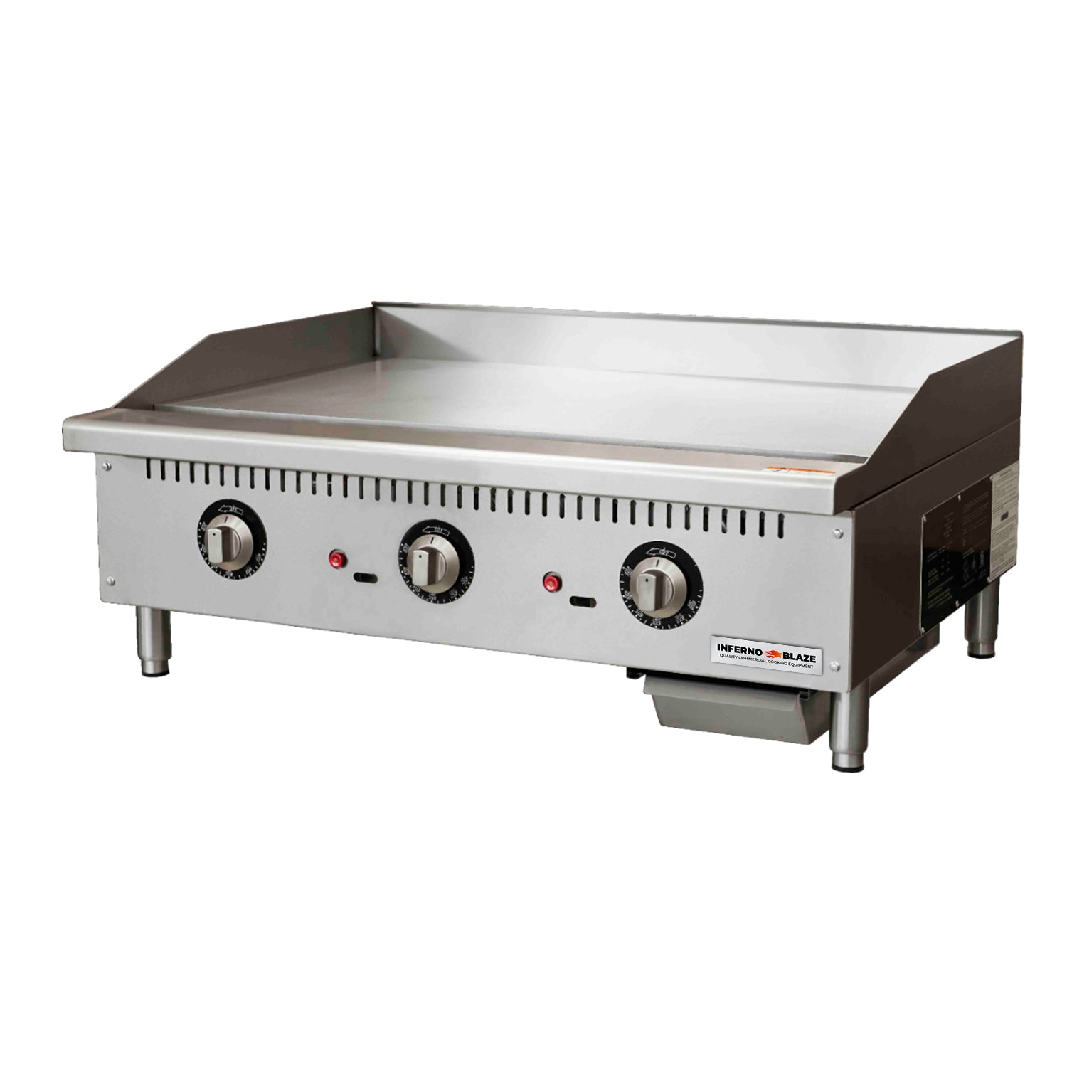 Inferno Blaze IB-CTG-36T 36” Wide Thermostatic Countertop Commercial Griddle