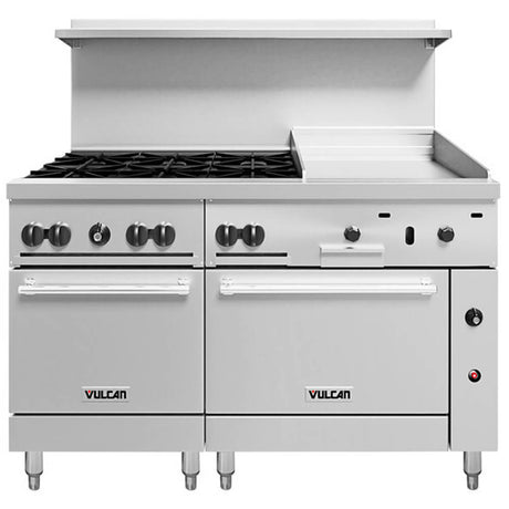 Vulcan  60SS-6B24GP  60 Wide Liquid Propane Range 6 Burners and 24 Griddle with 2 Standard Ovens