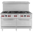 Vulcan SX60-10BN SX SERIES 60 Natural Gas Range with 10 Burners and 2 Standard Ovens