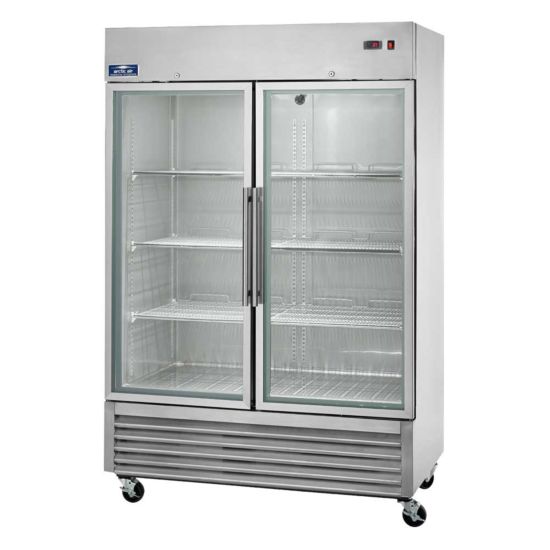 Arctic Air AGR49 54" Double Glass Door Reach-In Refrigerator 49 Cu Ft - Kitchen Pro Restaurant Equipment