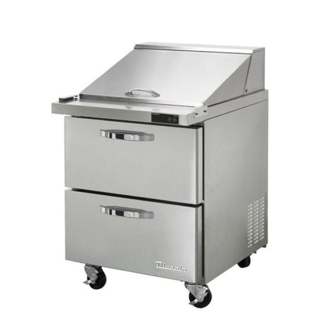 Blue Air BLMT28-D2-HC 28" Refrigerated Mega Top Sandwich Prep Table with 2 Drawers - 7.0 Cu Ft - Kitchen Pro Restaurant Equipment
