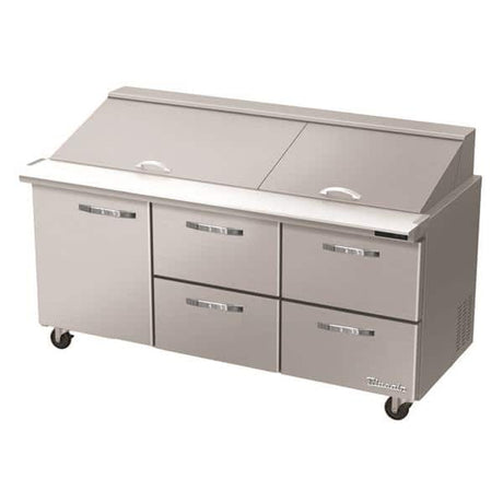 Blue Air BLMT72-D4RM-HC 72" Refrigerated Mega Top Sandwich Prep Table with 4 Right Drawers - 20.2 Cu Ft - Kitchen Pro Restaurant Equipment