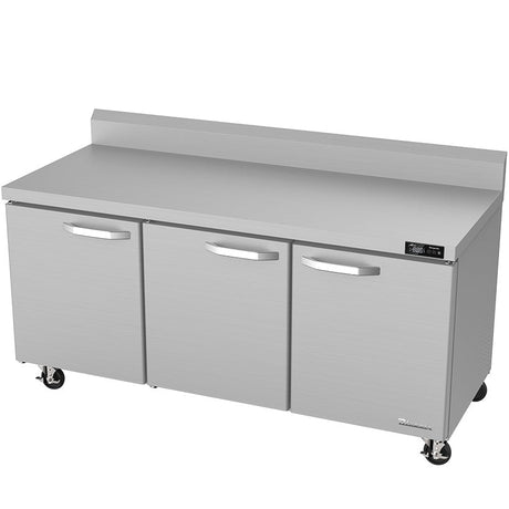 Blue Air BLUR72-WT-HC 72'' 3 Section Worktop Refrigerator 20.2 Cu Ft - Kitchen Pro Restaurant Equipment