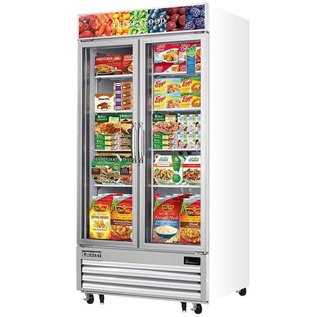 Everest EMGF36 Reach-In Merchandising Freezer 2 Glass Doors 36 cu.ft. - Kitchen Pro Restaurant Equipment