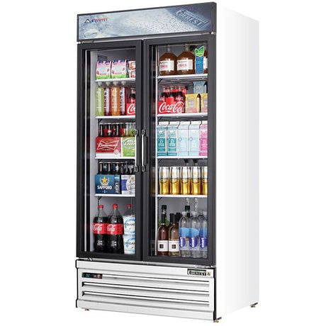 Everest EMSGR33 Reach-In Merchandising Refrigerator 2 Swing Glass Doors 36 cu.ft. - Kitchen Pro Restaurant Equipment