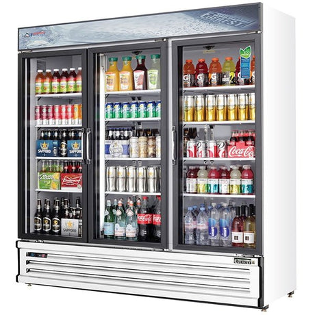 Everest EMSGR69 Reach-In Merchandising Refrigerator 3 Glass Doors 71 cu.ft. - Kitchen Pro Restaurant Equipment