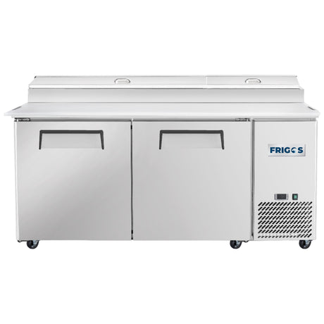Frigos FG-PZPT-67 67" 2 Door Refrigerated Pizza Prep Table - Kitchen Pro Restaurant Equipment