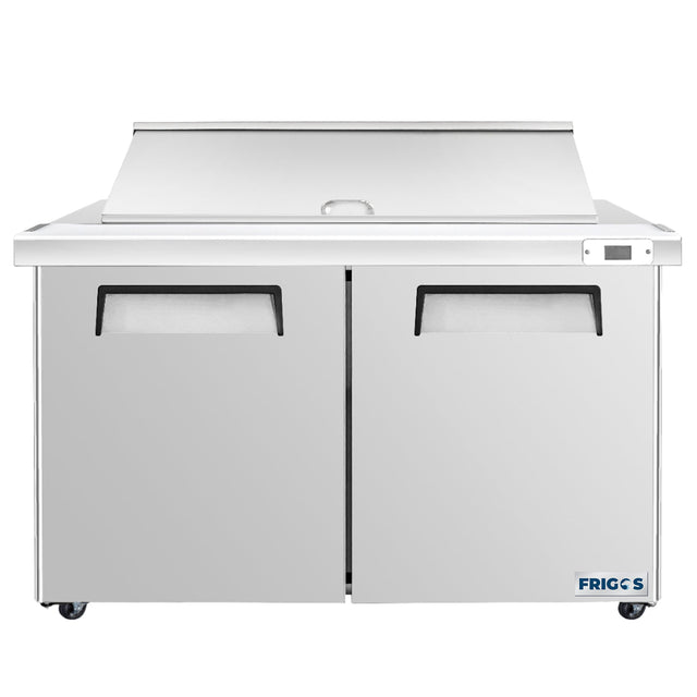 Frigos FG-SWPT-60-MT 60" 2 Door Mega Top Refrigerated Sandwich Prep Table - Kitchen Pro Restaurant Equipment
