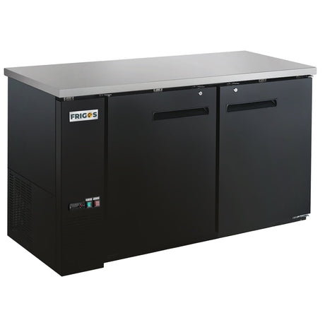 Frigos Premium FGP-BB-60 60.8” Back Bar Refrigerator (2) Hinged Solid Door 15.8 Cu Ft