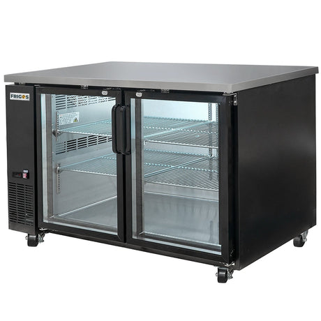 Frigos Premium FGP-BB-60G 60.8” Back Bar Refrigerator (2) Hinged Glass Doors 15.8 Cu Ft