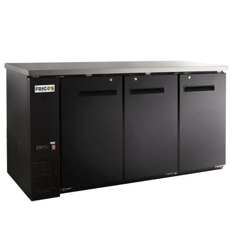 Frigos Premium FGP-BB-72 72.8” Back Bar Refrigerator (3) Solid Door – 19.6 Cu Ft - Kitchen Pro Restaurant Equipment