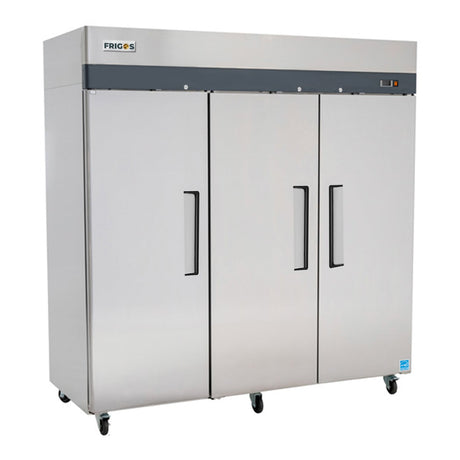 Frigos Premium FGP-FZ-3D 78" Triple Solid Door Reach-In Freezer 72 Cu Ft - Kitchen Pro Restaurant Equipment