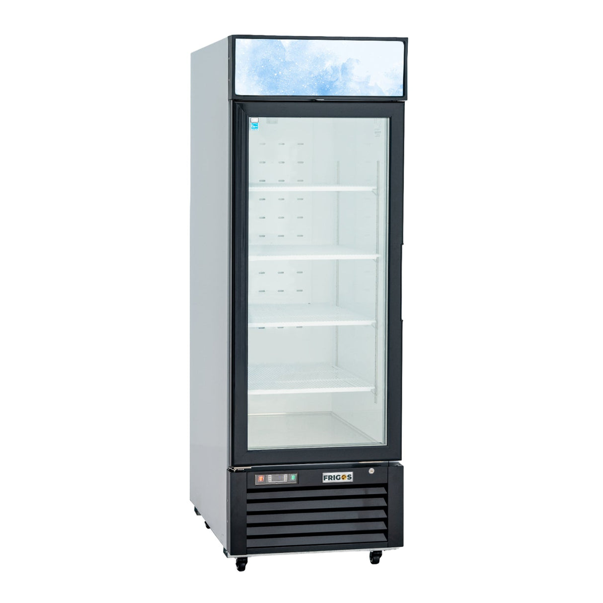 Frigos Premium FGP-FZM-23 1-Glass Door Merchandiser Freezer 23 Cu Ft - Kitchen Pro Restaurant Equipment