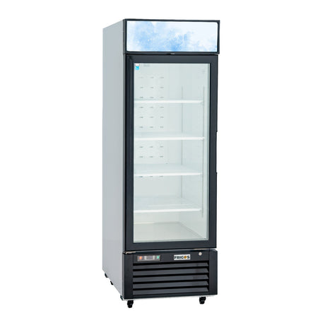 Frigos Premium FGP-RFM-12 1-Glass Door Merchandiser Refrigerator 11.8 Cu Ft - Kitchen Pro Restaurant Equipment