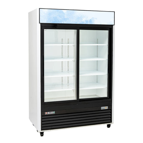 Frigos Premium FGP-RFMS-49 54.4" Two Sliding Glass Door Merchandiser Refrigerator – 49 Cu Ft - Kitchen Pro Restaurant Equipment