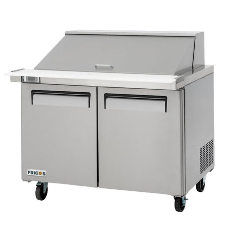 Frigos Premium FGP-SLM-2D 48" Mega Top Bain Marie Sandwich Prep Refrigerator - 18 Pan - Kitchen Pro Restaurant Equipment