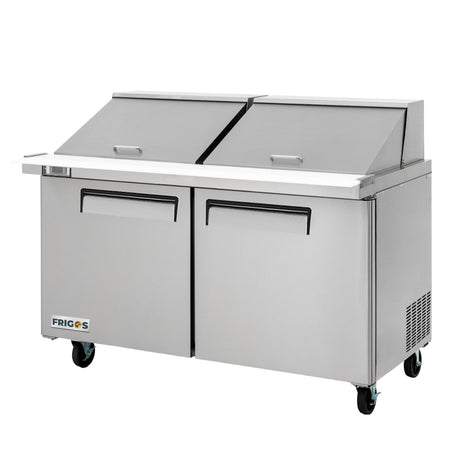 Frigos Premium FGP-SLM-2D/60 60.2” 2-Door Refrigerated Sandwich Prep Table – 18.2 Cu Ft - Kitchen Pro Restaurant Equipment