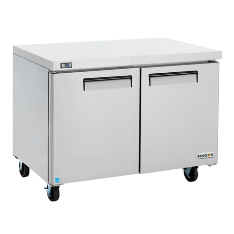 Frigos Premium FGP-UCFZ-48 2- Door Undercounter Freezer – 12 Cu Ft - Kitchen Pro Restaurant Equipment