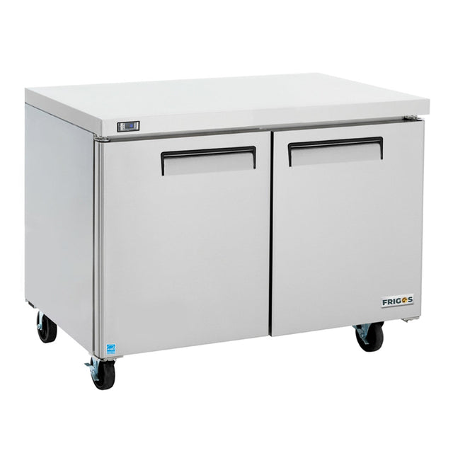 Frigos Premium FGP-UCFZ-48 2- Door Undercounter Freezer – 12 Cu Ft - Kitchen Pro Restaurant Equipment