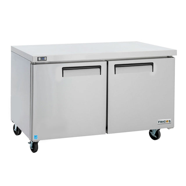 Frigos Premium FGP-UCRF-60 Double Door Undercounter Refrigerator – 18.2 Cu Ft - Kitchen Pro Restaurant Equipment