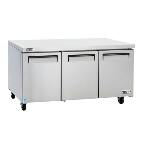 Frigos Premium FGP-UCRF-72 3-Door Undercounter Refrigerator – 24.5 Cu Ft - Kitchen Pro Restaurant Equipment