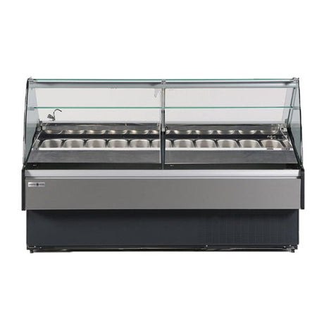 Hydra-Kool KFM-GL-40-S 40" Gelato Case with 10 Pan Capacity, Curved Glass - Kitchen Pro Restaurant Equipment