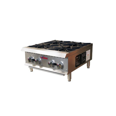 IKON IHP-4-24 24" 4 Burner Gas Countertop Hot Plates - 100K BTU - Kitchen Pro Restaurant Equipment
