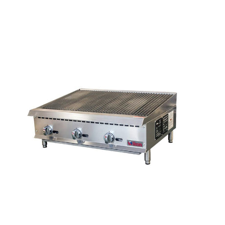 IKON IRB-36 36" Gas Countertop Radiant Charbroiler - 105K BTU - Kitchen Pro Restaurant Equipment