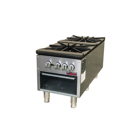 IKON ISP-18-2 Gas Stock Pot Range - 160K BTU - Kitchen Pro Restaurant Equipment