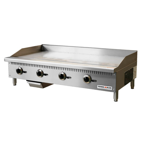 Inferno Blaze IB-CTG-48M 48” Wide Countertop Commercial Griddle with Manual Controls - Kitchen Pro Restaurant Equipment