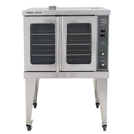 Inferno Blaze Premium IBP-CO-46/NG Single Full Size Natural Gas Convection Oven - 46,000 BTU - Kitchen Pro Restaurant Equipment