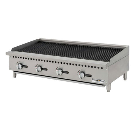 Inferno Blaze Premium IBP-CRB-48 48" Gas Countertop Char-rock Broiler 140,000 BTU - Kitchen Pro Restaurant Equipment