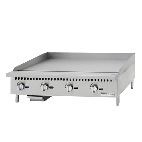 Inferno Blaze Premium IBP-CTG-48 48" Gas Countertop Griddle with Manual Controls – 120,000 BTU - Kitchen Pro Restaurant Equipment