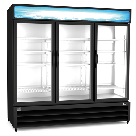 Kelvinator KCHGM72F 3-Glass Door Merchandiser Freezer 72 Cu Ft - Kitchen Pro Restaurant Equipment