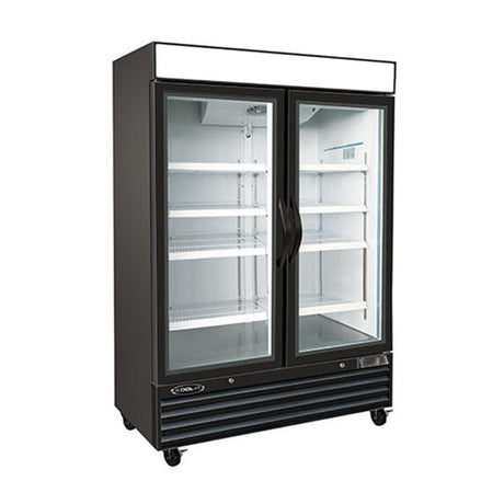 Kool-It KGF-48 54" Black Swing Glass Door Merchandiser Freezer - Kitchen Pro Restaurant Equipment