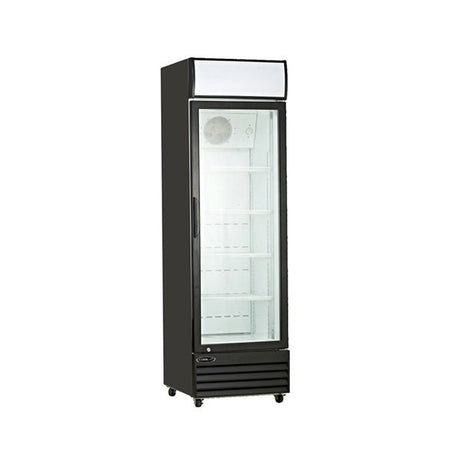 Kool-It KGM-13 22.7" Black Swing Glass Door Refrigerated Merchandiser with LED Lighting - Kitchen Pro Restaurant Equipment