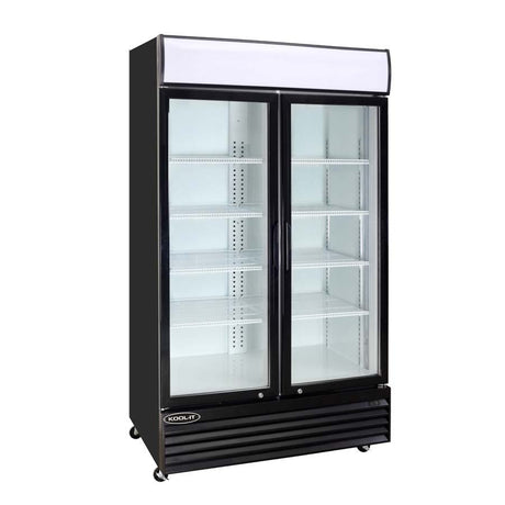 Kool-It KGM-36 45" Black Swing Glass Door Refrigerated Merchandiser with LED Lighting - Kitchen Pro Restaurant Equipment