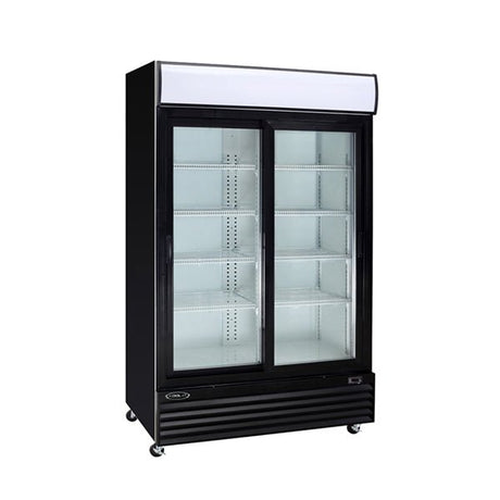Kool-It KGM-42 53" Black Swing Glass Door Refrigerated Merchandiser with LED Lighting - Kitchen Pro Restaurant Equipment