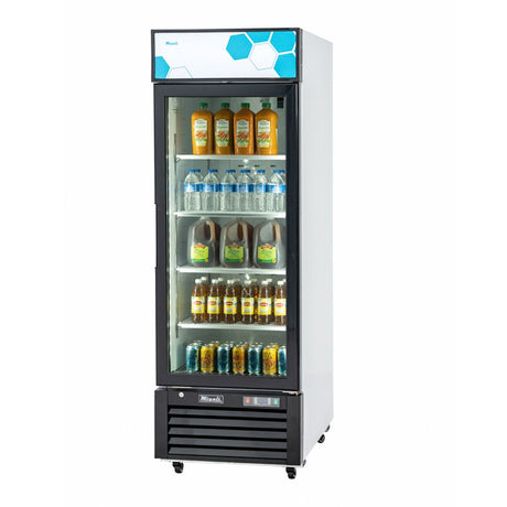 Migali C-12RM-HC 1-Glass Door Merchandiser Refrigerator 11.8 Cu Ft - Kitchen Pro Restaurant Equipment
