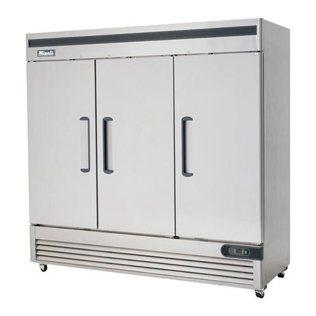 Migali C-3RB-HC 82" 3-Door Reach-In Refrigerator - 72 Cu Ft - Kitchen Pro Restaurant Equipment