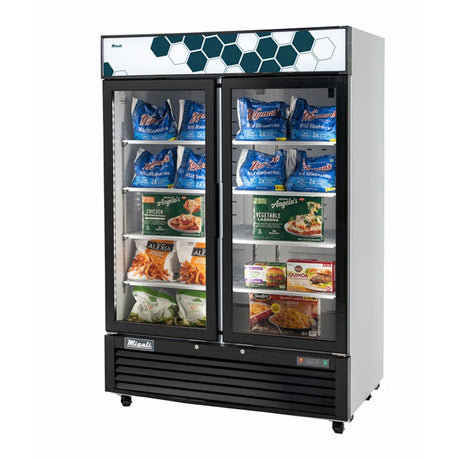 Migali C-49FM-HC 2-Glass Door Merchandiser Freezer 49 Cu Ft - Kitchen Pro Restaurant Equipment