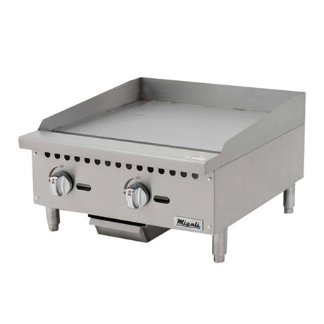 Migali C-G24 24" Gas Countertop Griddle with Manual Controls – 60,000 BTU - Kitchen Pro Restaurant Equipment