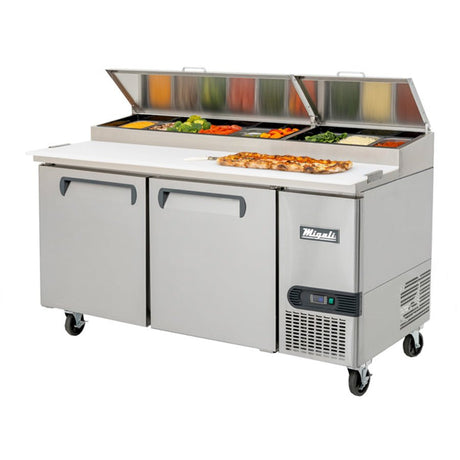 Migali C-PP67-HC 67" Refrigerated Pizza Prep Table 2 Door - Kitchen Pro Restaurant Equipment